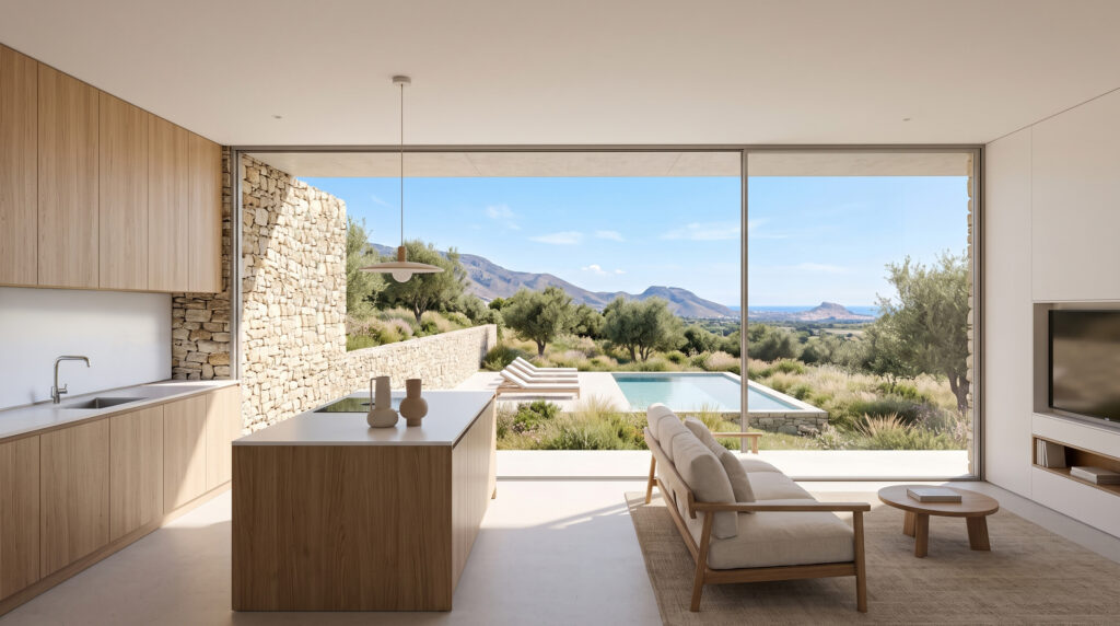 Interior con vistas